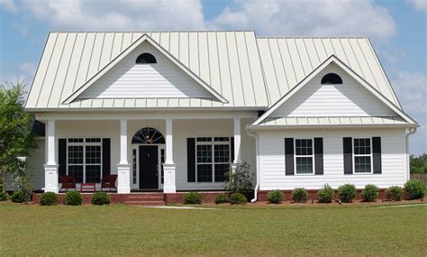 white metal houses|residential white metal roof.